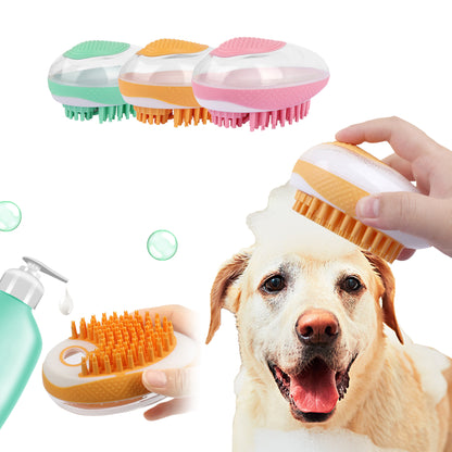 Dog Cat Bath Brush 2-in-1 Pet SPA Massage Comb Soft Silicone Pets Shower Hair Grooming Cmob Dog Cleaning Tool Pet Products - Xmaker