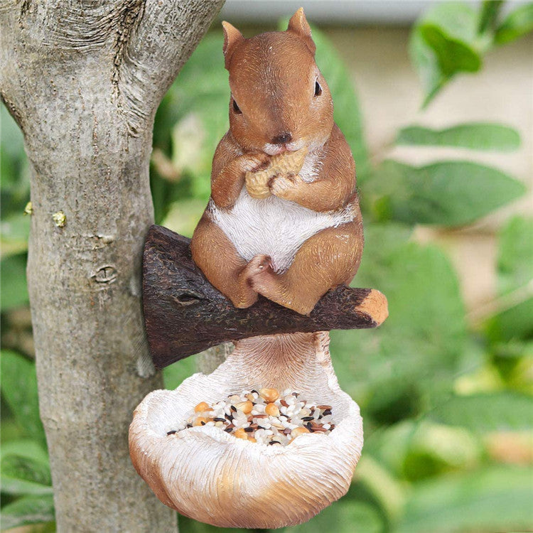 Cute Squirrel Bird Feeder For Garden Decoration - Xmaker