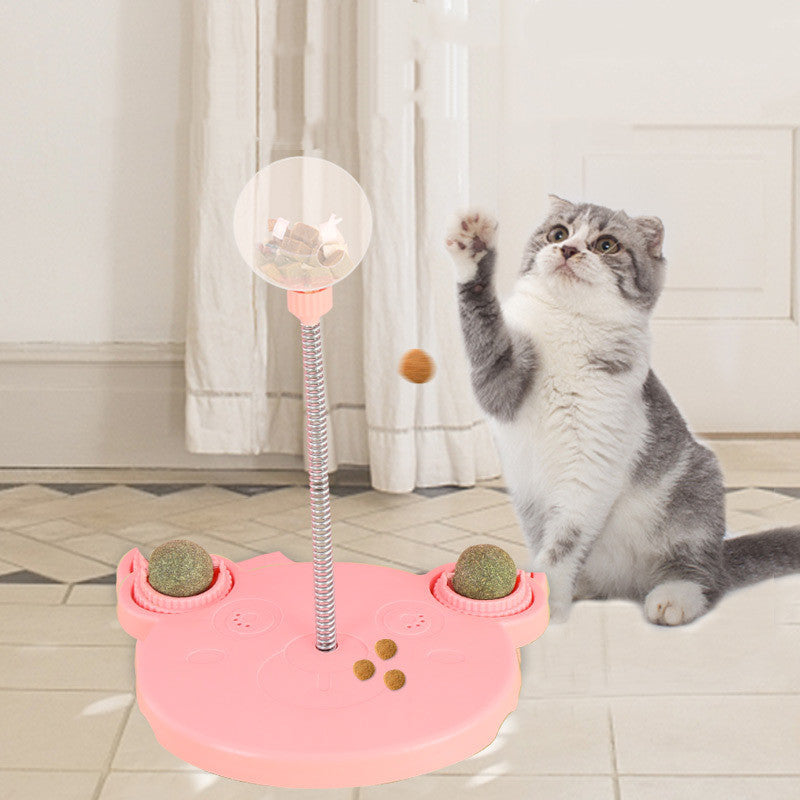 Pet Feeder Cat Toy Pets Leaking Food Ball Self-Playing Tumbler Funny Swing Feeder Puzzle Toys Playing Training Dispenser Bowl - Xmaker