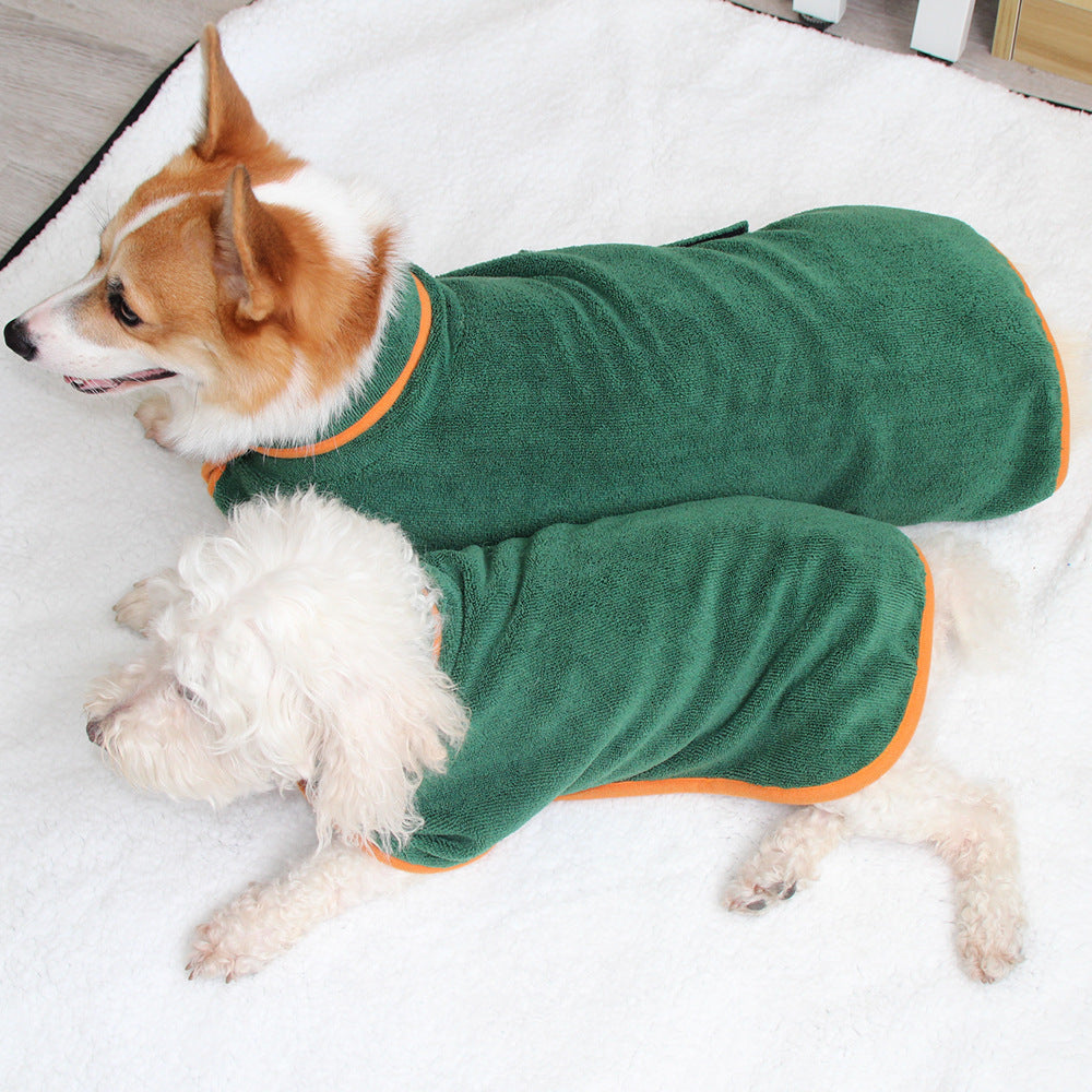 Absorbent Pet Bathrobe With Waist-wrapped Microfiber - Xmaker