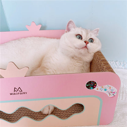 Heart Corrugated Cat Scratch Board Litter With A Ball Cat Claw Toy - Xmaker