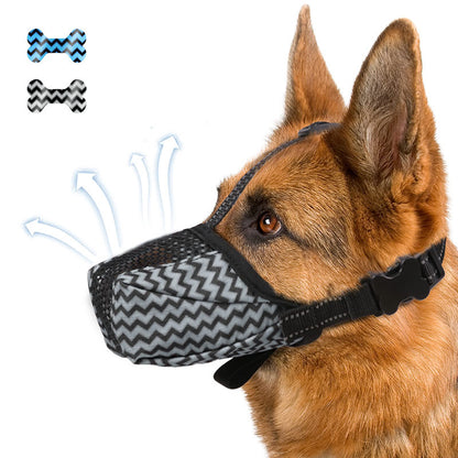 Dog Muzzle Air Mesh Breathable Muzzle For Medium Large Sized Dogs To Anti  Prevent Biting Barking Chewing Soft Basket Muzzle For German Shepherd Dog With Reflective  Adjustable Strap - Xmaker