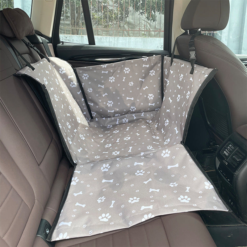 Rear Printed Double Layer Waterproof Pet Car Mat Pet Cat Dog Protection Pet Hanging Basket - Xmaker