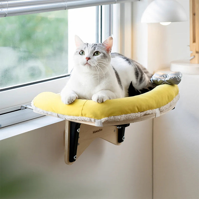 Durable Cat Window Perch With Soft Mat For Indoor Cats Holds Up To 25 Lbs A Stable Hammock - Xmaker