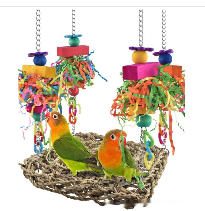 Parrot Toys Climbing Net Hammock Medium And Large Toy Bird Cage - Xmaker