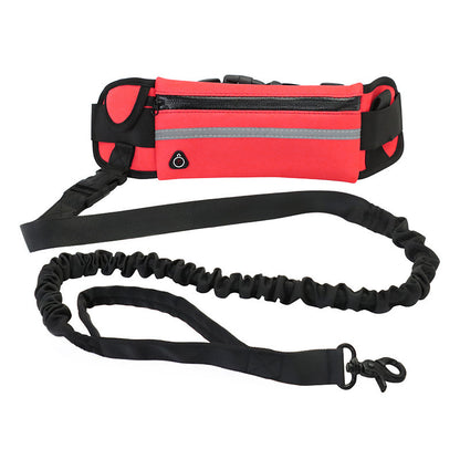 Hands Free Dog Leash Pet Walking And Training Belt With Shock Absorbing Bungee Leash For Up To 180lbs Large Dogs Phone Pocket And Water Bottle Holder - Xmaker