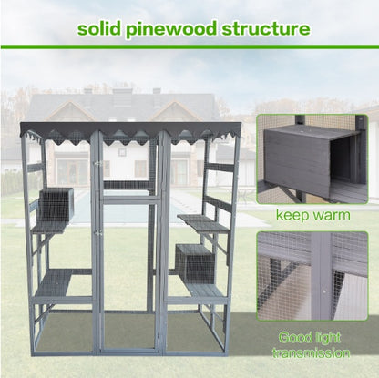 Wooden Wildcat Shelter Enclosure - Xmaker