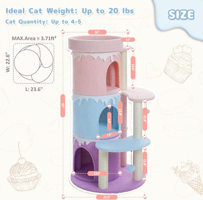 Cat Tree Cat Tower For Indoor Large Cats - Xmaker