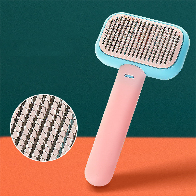 Pet Cat Dog Hair Brush Hair Massage Comb Open-Knot Brush Grooming Cleaning Tool Stainless Steel Comb - Xmaker