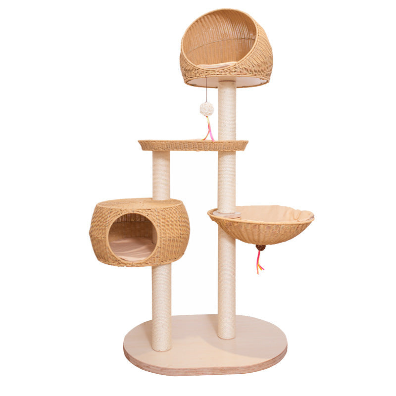 Integrated Multi Layer Solid Wood Cat Tree - Xmaker