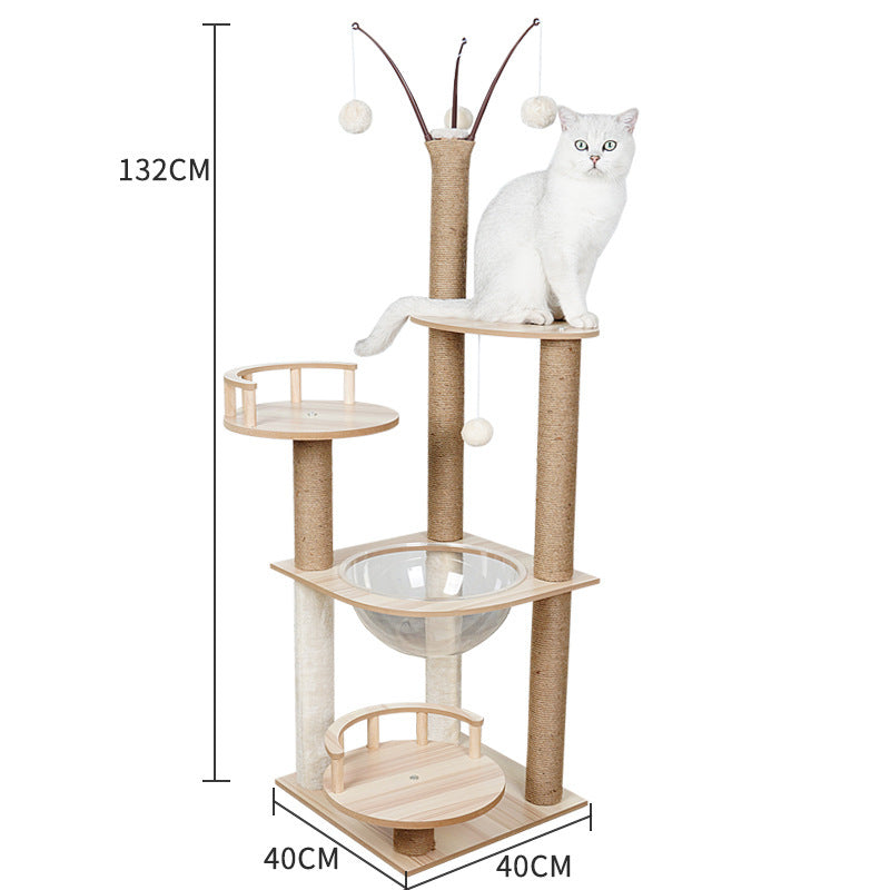 Cat Crawl Nest Scratching Board Tree Supplies Pet Toy Space Capsule - Xmaker