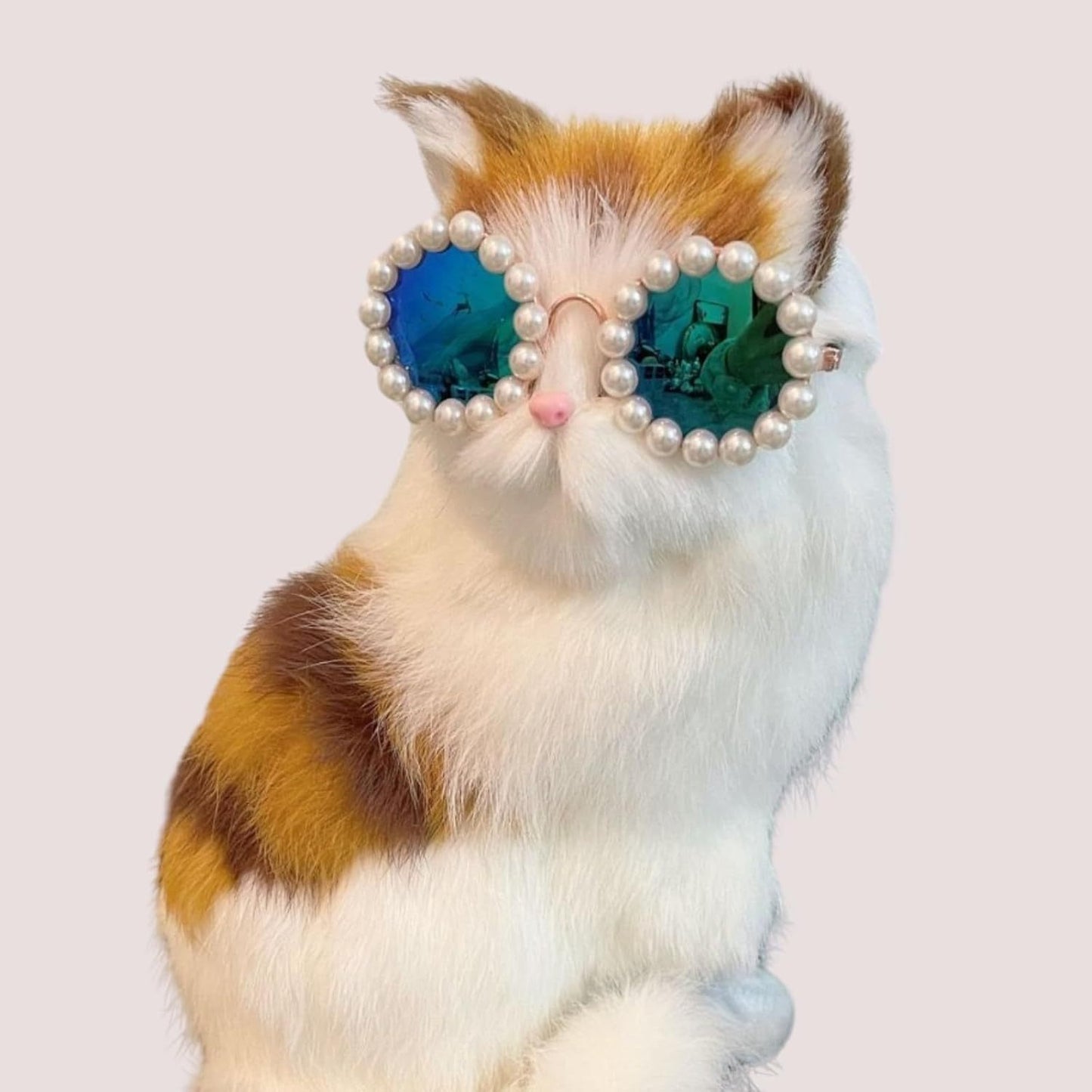 Cat And Dog Pearl Sunglasses - Pet Extravagant Funny Cute Dress Up Costume Accessories For Party - Xmaker