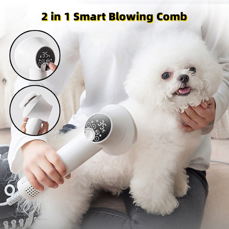 Smart Pet Hair Dryer Dog Golden Retriever Cat Grooming Hairdressing Blow & Comb Silent No Harm Pet Cleaning Supplies Pet Products - Xmaker