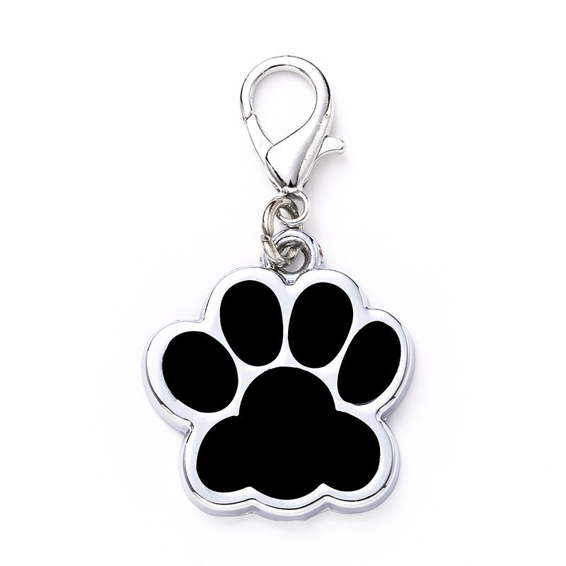 Zinc Alloy Metal Pet Tag Zinc Alloy Identity Brand Glitter Footprint Engraving Dog Tag - Xmaker