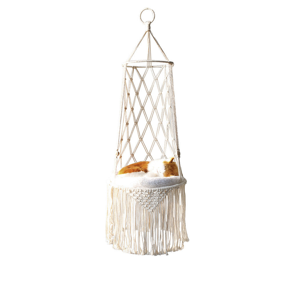 Macrame Cat Hammock Wall Hanging Swing - Xmaker