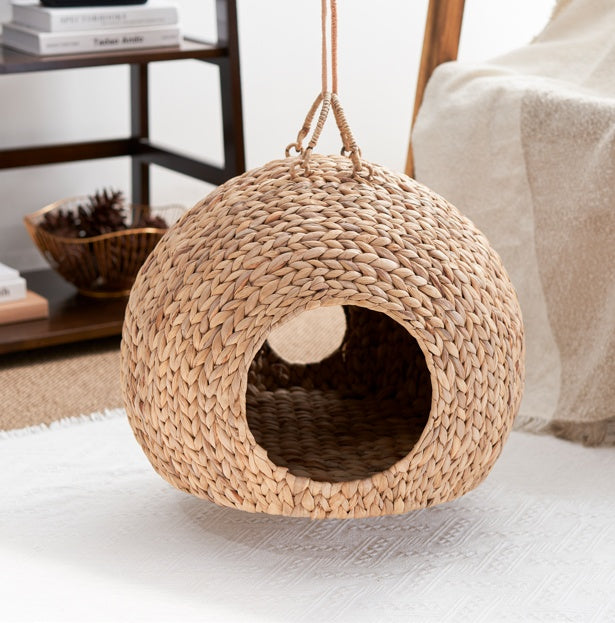 Weaving Rattan Circular Cat Bed - Xmaker