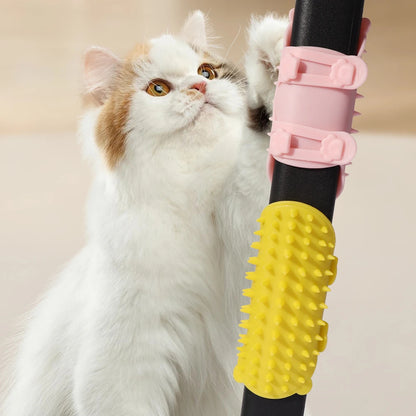 Pets Cat Hair Removal Massage Comb Cats Scratching Rubbing Brush Kitten Grooming Self Cleaning Wall Corner Cat Scratcher Combs Pet Products - Xmaker