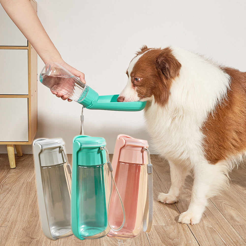 Pet Water Cup Outdoor Portable Folding Dog Water Bottle 550ml Large Capacity Medium To Large Dog Drinking Bottle - Xmaker