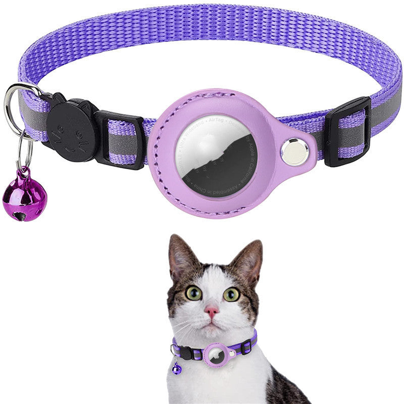 Reflective Collar Waterproof Holder Case For Airtag Air Tag Airtags Protective Cover Cat Dog Kitten Puppy Nylon Collar - Xmaker