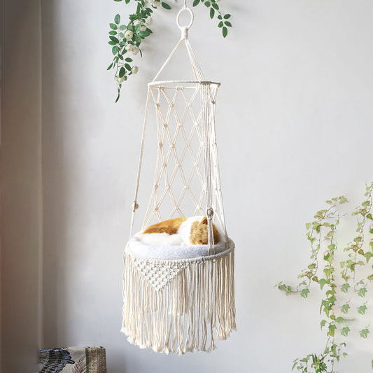 Macrame Cat Hammock Wall Hanging Swing - Xmaker