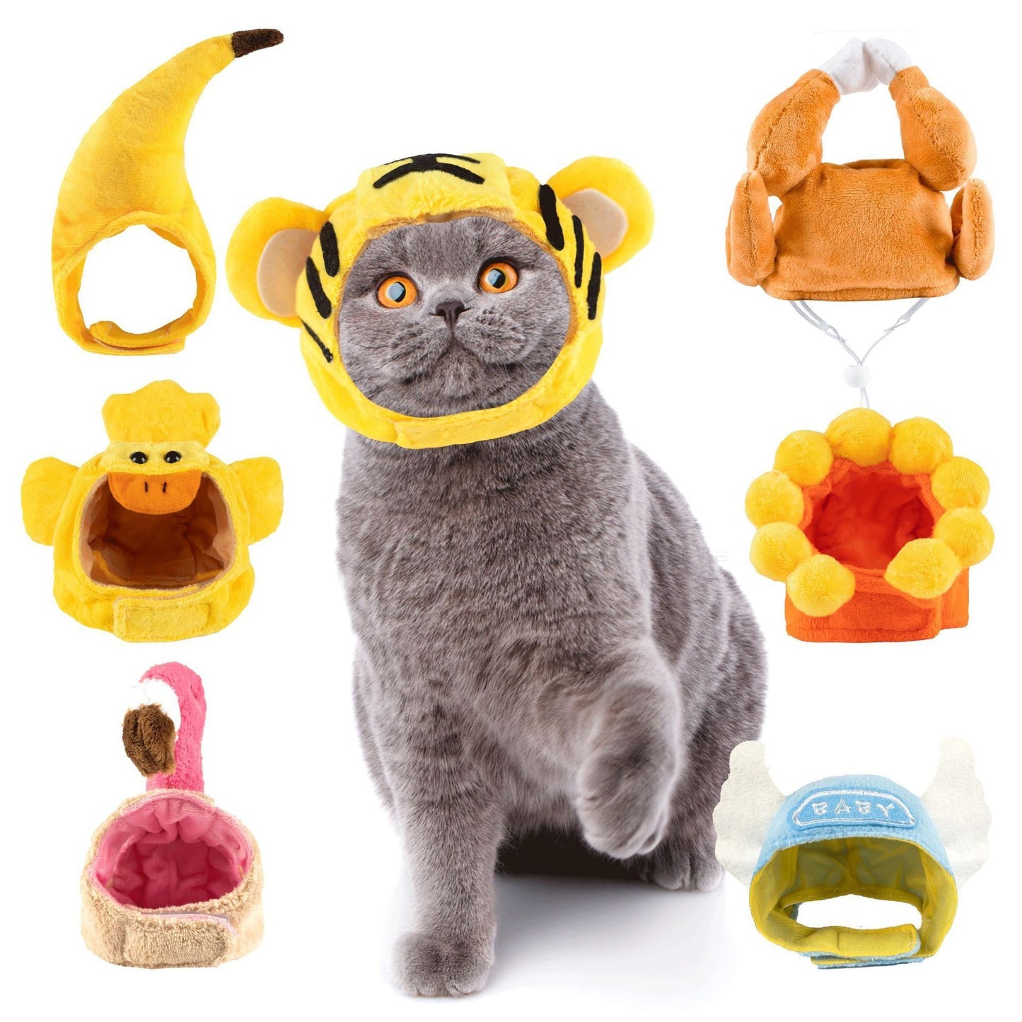 Cartoon-Shaped Dog Headgear Cat Hat Cross-Dressing Party Selling Cute Pet Clothing - Xmaker