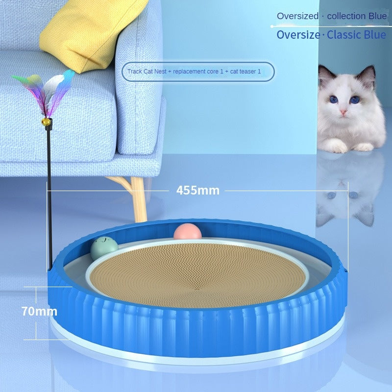 Round Cat Scratching Board Wear-resistant Anti-scratch Claw Grinder Furniture Protector Pet Products - Xmaker