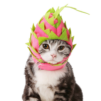 Pitaya Fruit Design Pet Hat Dog Cat Puppy Halloween Party Costumes - Xmaker