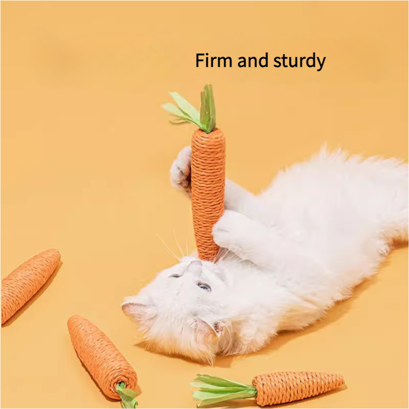 Pet Cat toy Self-Play Carrot Sticks Paper Rope Sounding Carrot - Xmaker