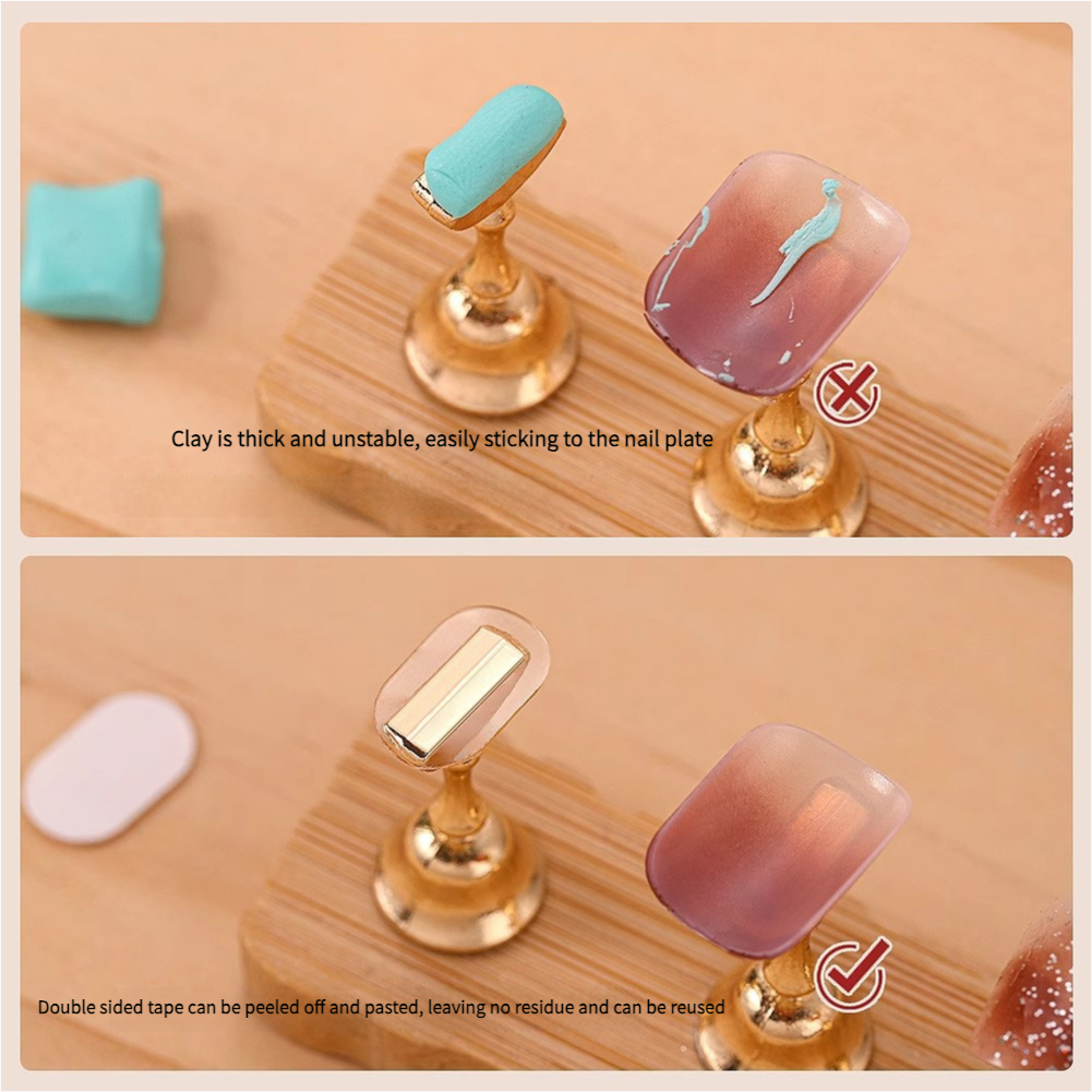 Nail art nail tray special traceless double-sided nail glue nail salon special - Xmaker