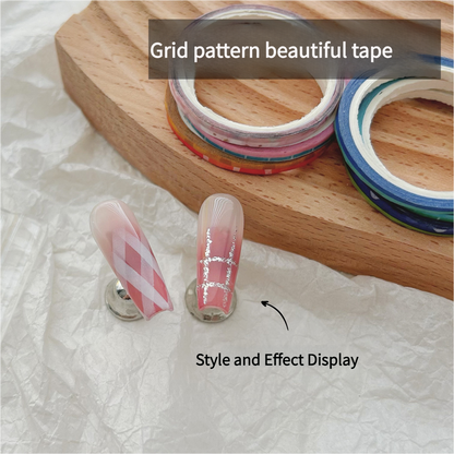 Nail art grid line masking tape sticker 2mm