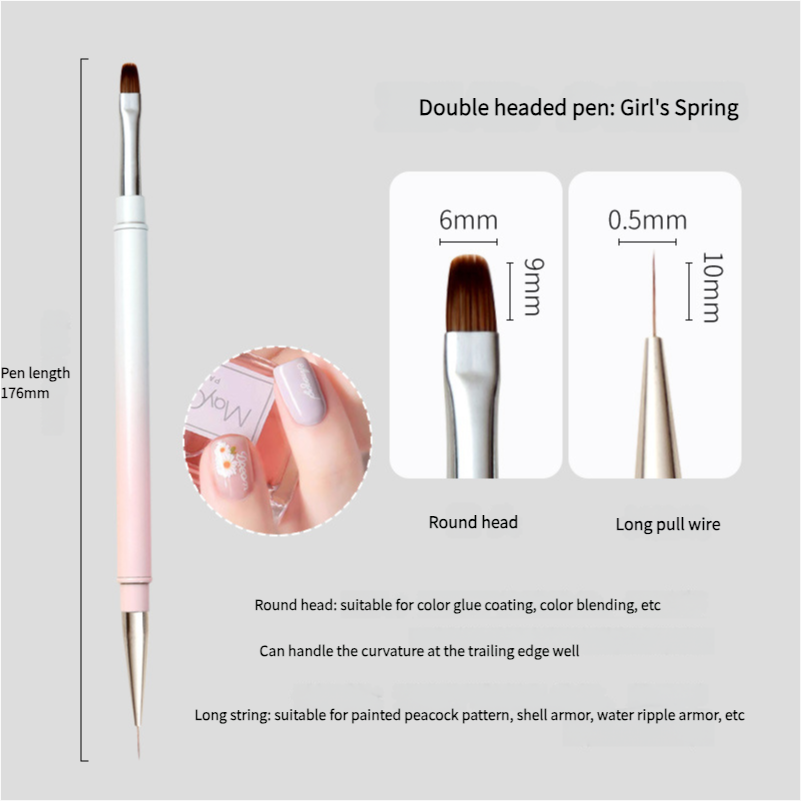 Gradient series double-headed nail brush phototherapy pen nail salon - Xmaker