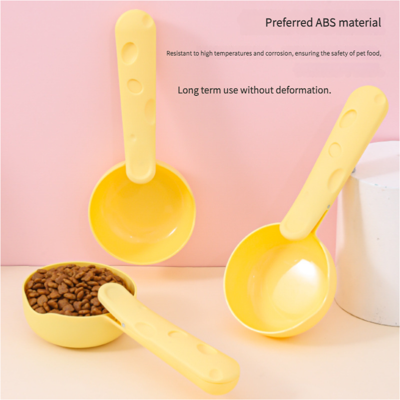 Pet plastic food spoon cheese with clip handle - Xmaker