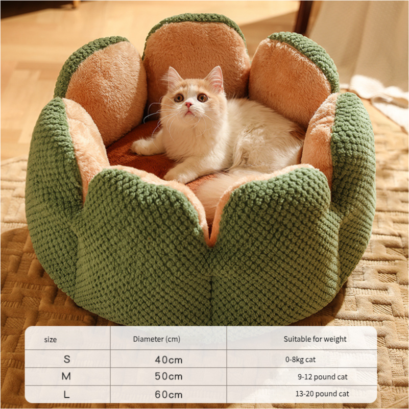 Pet cactus nest thickened plush pet nest cat bed - Xmaker