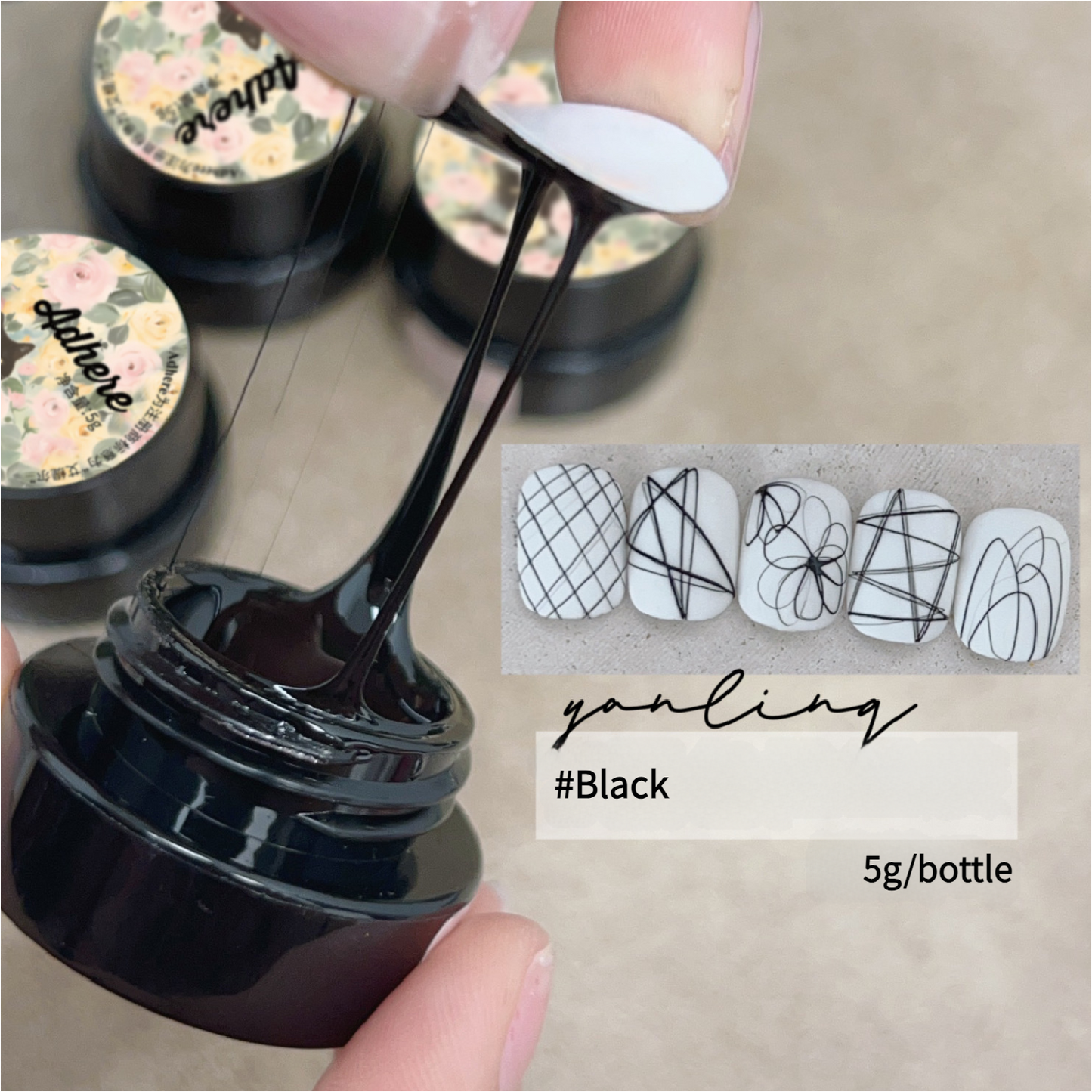 Nail art elastic drawing nail polish spider drawing glue