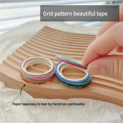 Nail art grid line masking tape sticker 2mm