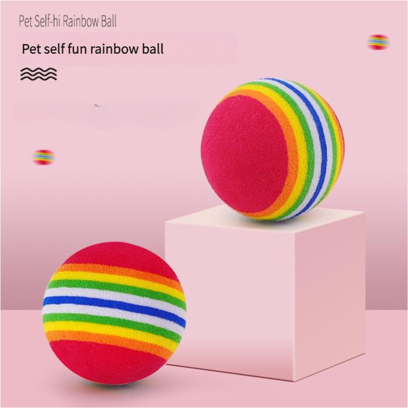 Pet cat toy rainbow self-play ball - Xmaker