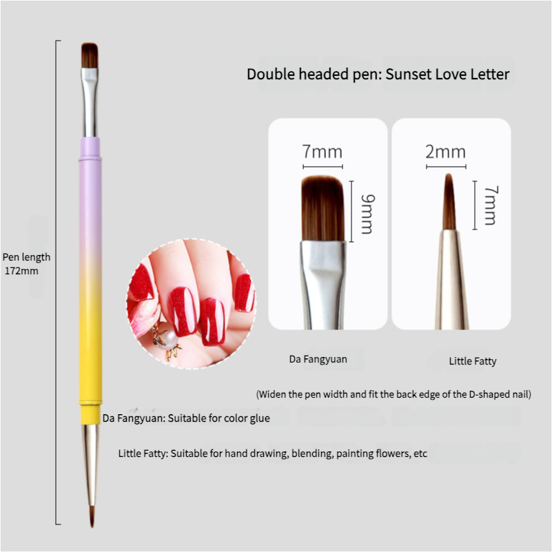 Gradient series double-headed nail brush phototherapy pen nail salon - Xmaker