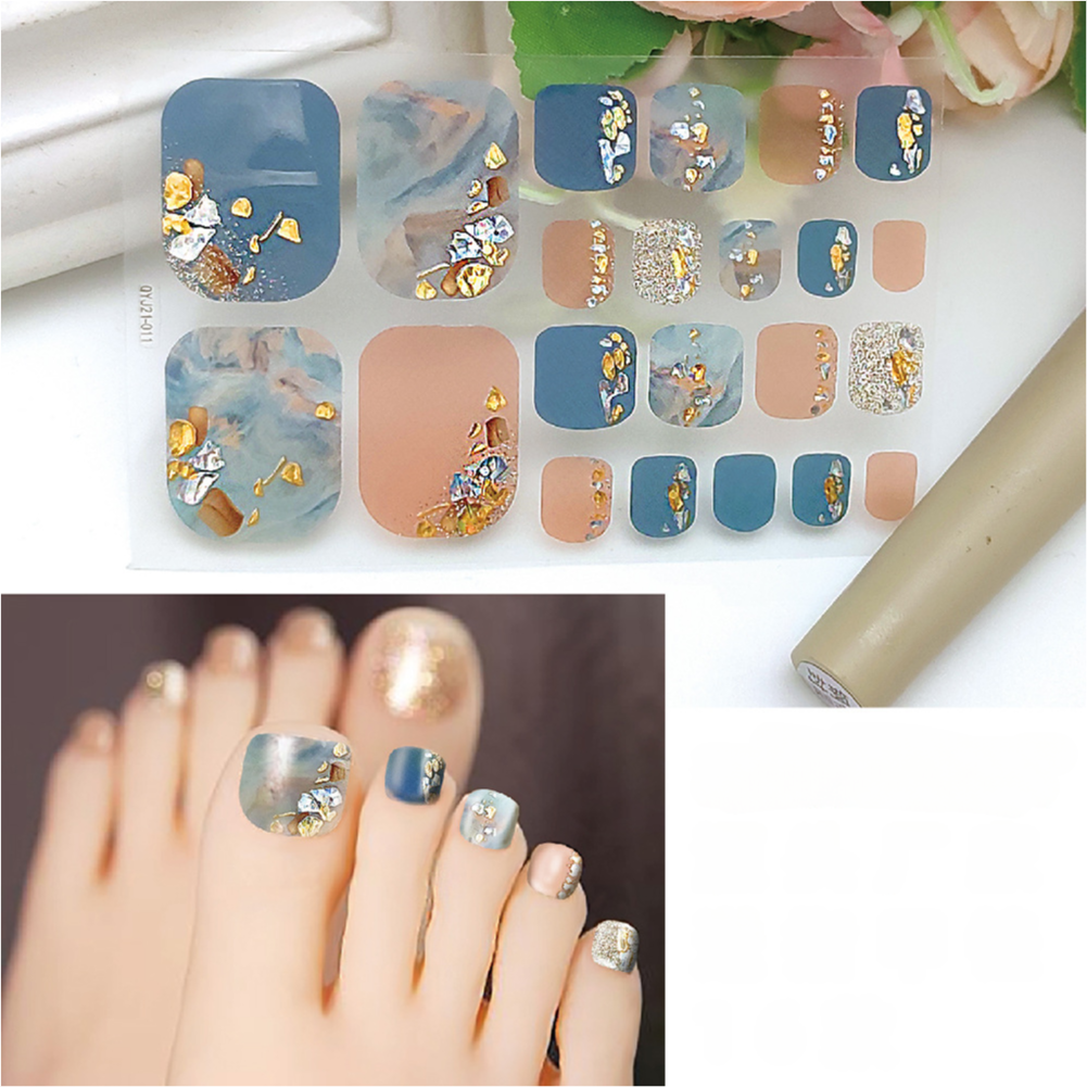 Toenail stickers stamping imitation diamond nail stickers - Xmaker