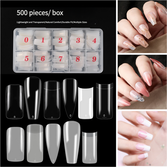 Nail tips transparent ultra-thin false nails 500 pieces/box