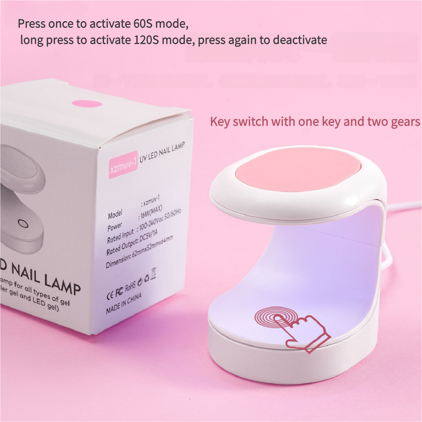 Mini Nail art UV LED lamp nail polish gel portable baking light