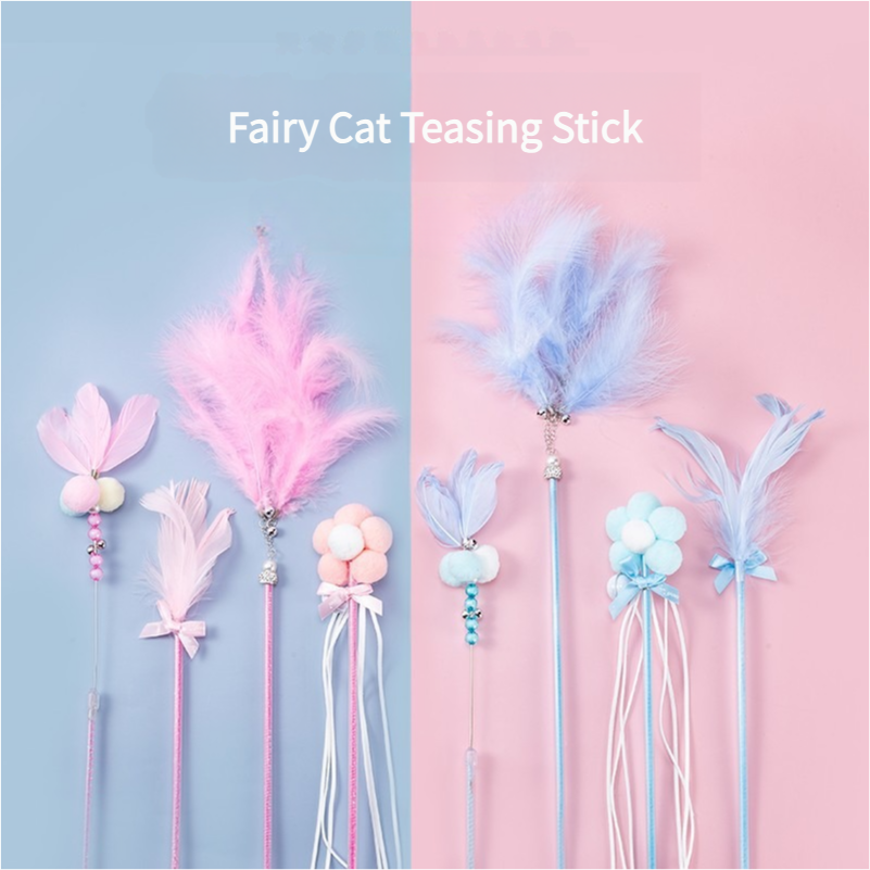 Pet Cat teaser self-play bell fairy stick - Xmaker