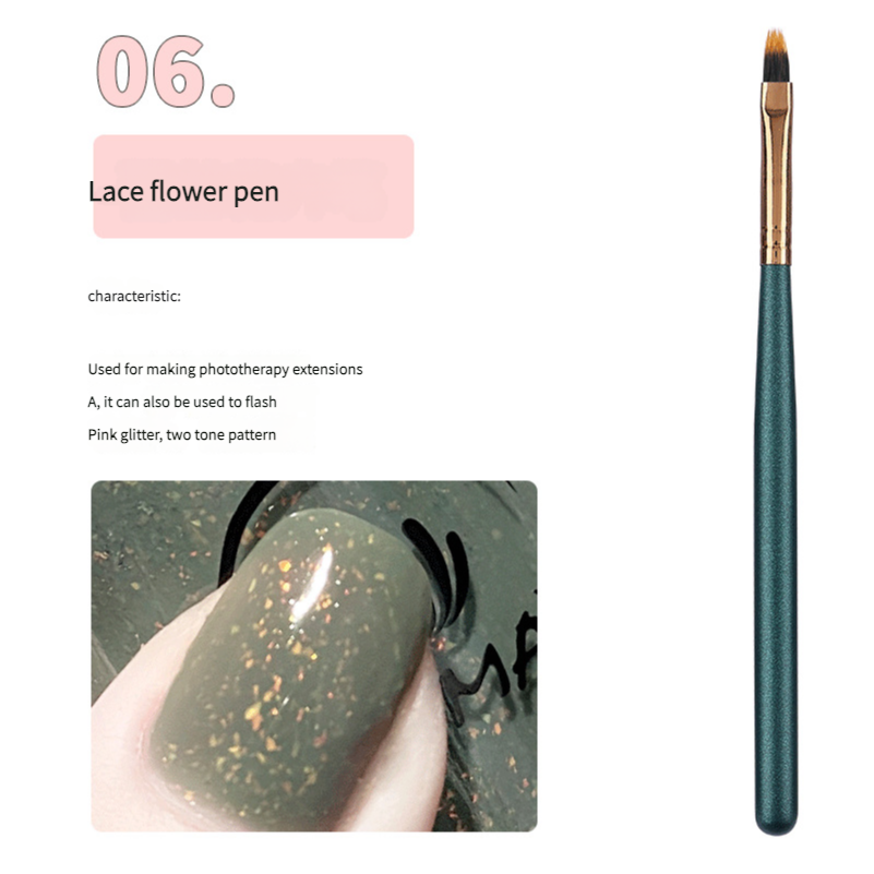 Nail art brush set painting universal pen nail shop professional phototherapy pen tool - Xmaker