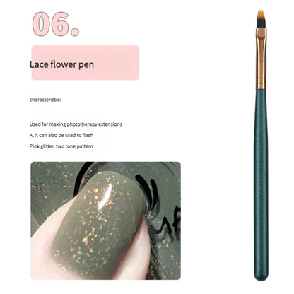 Nail art brush set painting universal pen nail shop professional phototherapy pen tool - Xmaker