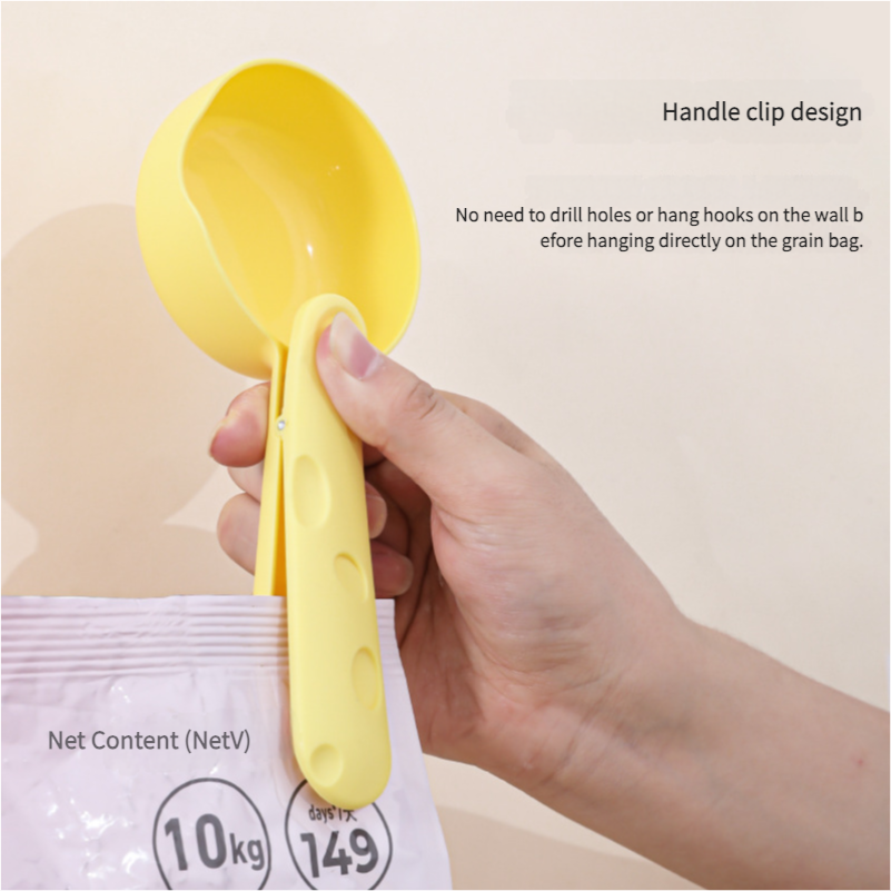 Pet plastic food spoon cheese with clip handle - Xmaker