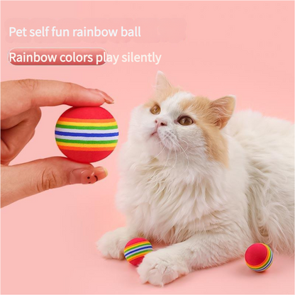 Pet cat toy rainbow self-play ball - Xmaker