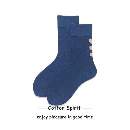 Women's Fashion Preppy Style Striped Mid-calf Length Socks - Xmaker. Inc