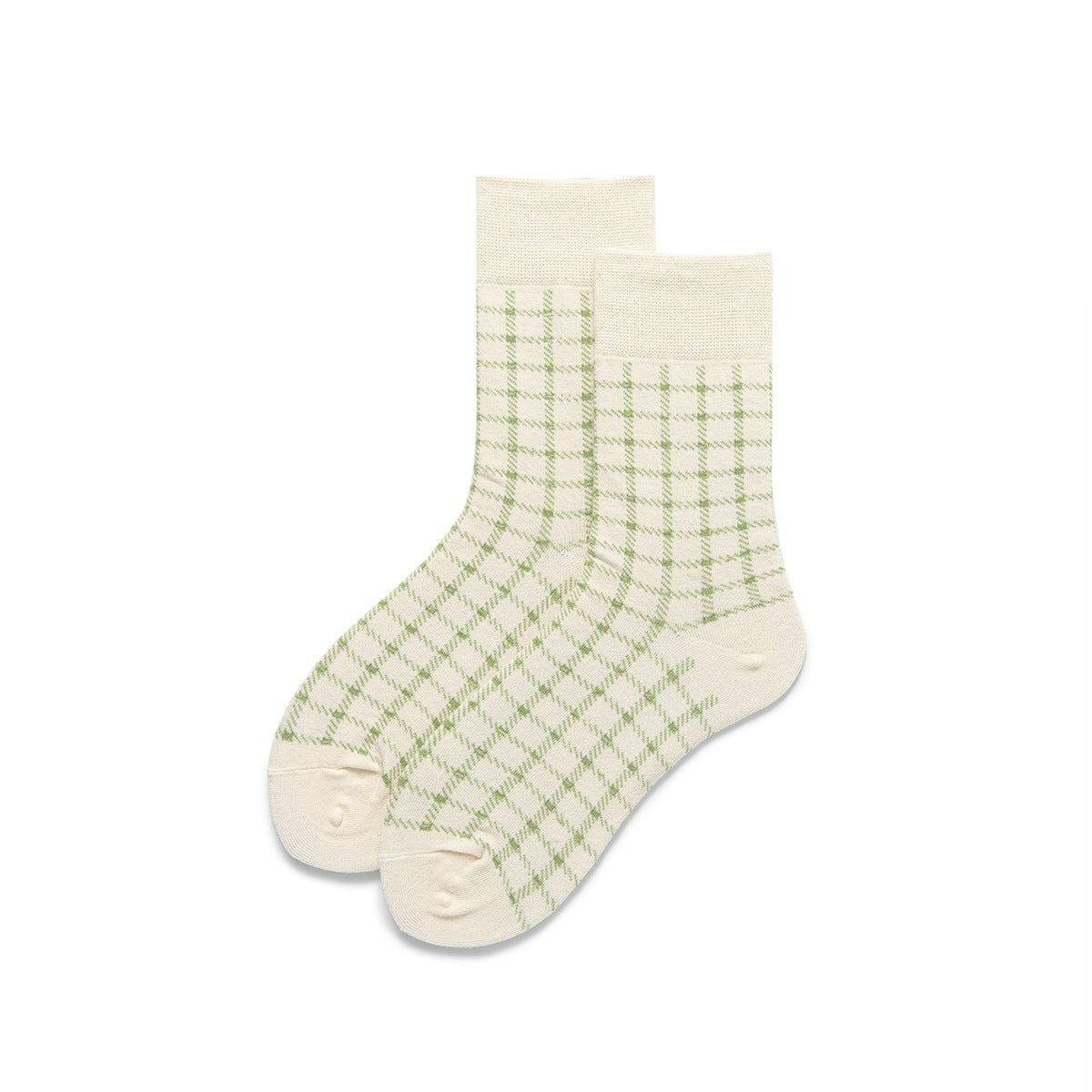 Women's Fashion Preppy Style Striped Mid-calf Length Socks - Xmaker. Inc