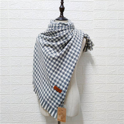 Imitation cashmere houndstooth scarf - Xmaker