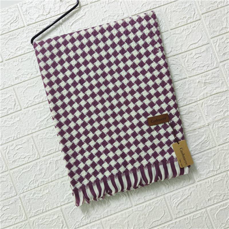 Imitation cashmere houndstooth scarf - Xmaker