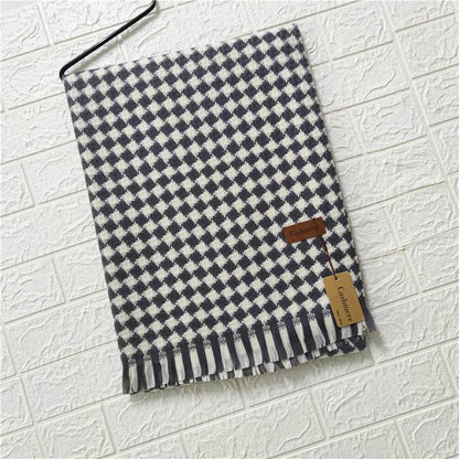 Imitation cashmere houndstooth scarf - Xmaker